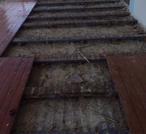 old floors are being removed